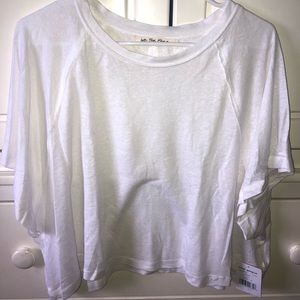 Free People White Flowy Top